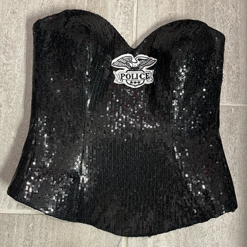 Ladies sequin costume corset.